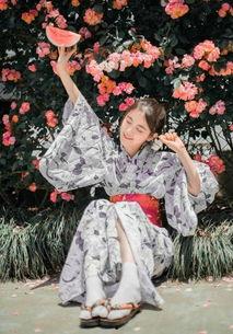 和服女孩吃瓜夸克,夸克美食之旅